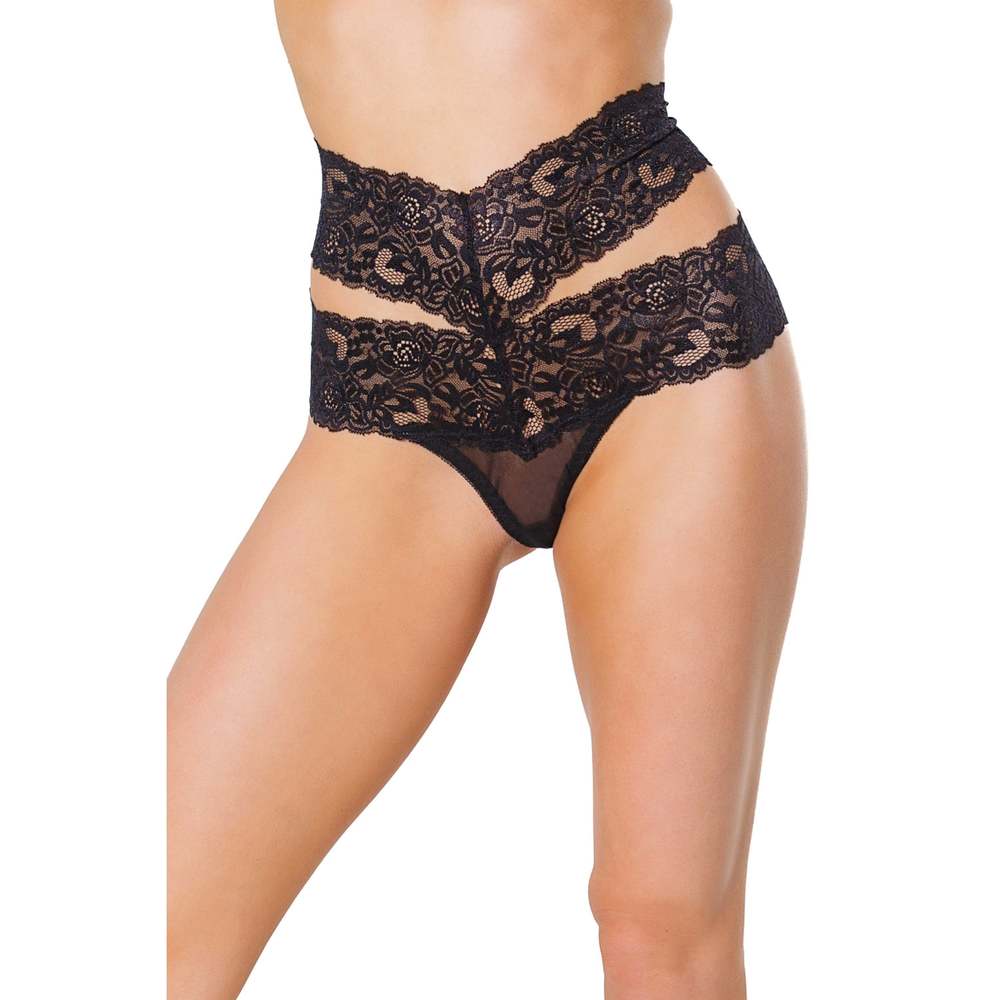Sexy High Waist Thong- Coquette - 22333 - Black